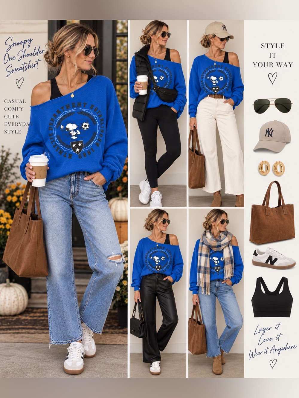 Peanuts Snoopy Athletic Graphic Sweatshirt ⚽️ soccer moms
